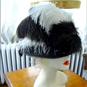 Rare Victorian ostrich feather hat , late 1800s into the 1900s . “My fair lady “